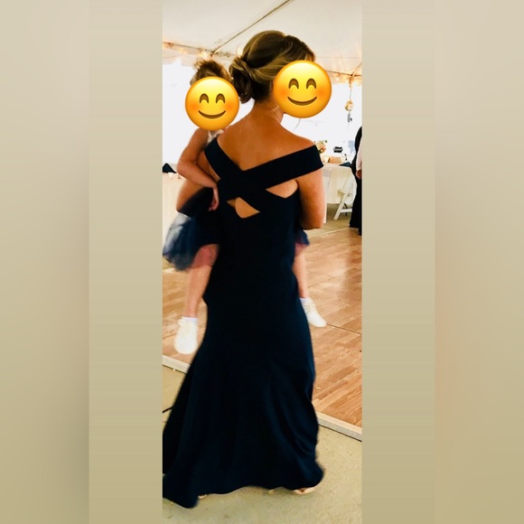 Essy Collection Vivian Diamond Midnight Blue Gown - Picture 3 of 7